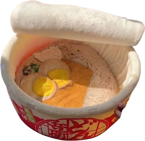 Ramen Bowl Red 60x25cm Cat Bed