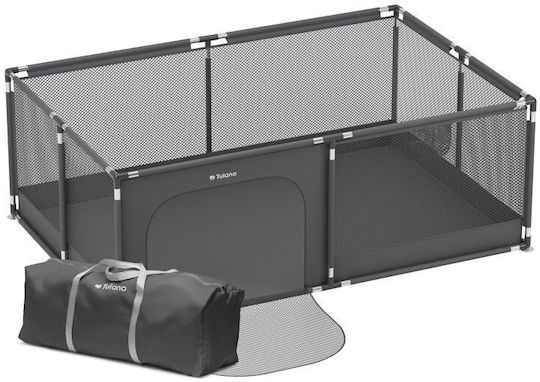 Tulano Patut pliabil cu saltea gri 180x120cm