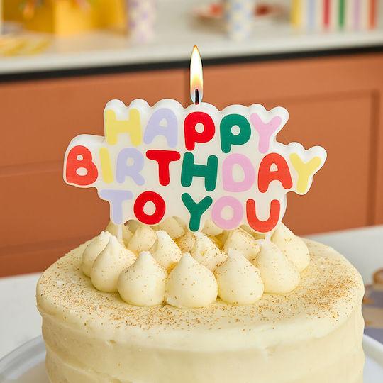 Свещичка "Happy Birthday To You" Playful Brights