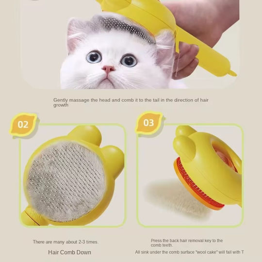 Pet's Choice Katzenbürste mit Knopf Reinigungsgrün