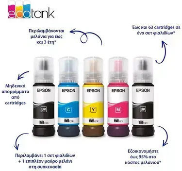 Epson Ecotank L3361 Έγχρωμο Πολυμηχάνημα Inkjet με WiFi και Mobile Print C11CL63419
