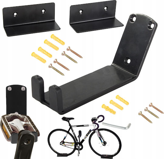 Suport de bicicletă pentru montaj pe perete Zola metalic compatibil cu roți de 16-29" suportă până la 30 kg negru