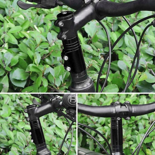 Extensor Tije De Ghidon Pentru Biciclete Zola Reglabil Pe Înălțime Lungime Totală 12 Cm Diametru Tijă 28 6 Mm 4 Inele Spacer Șurub De Fixare Cap Montare Aliaj De Aluminiu Negru