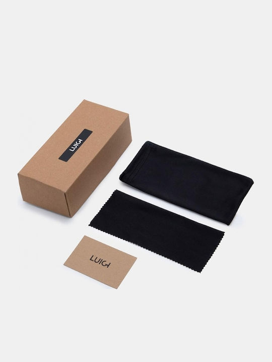 Luigi Unisex Sonnenbrillen mit Hellblauem Rahmen und Hellblauen Gläsern 4923830