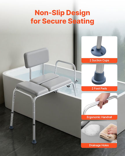 Vevor Toilet Chair with Backrest GDSYGZYTLSLB1UMXX001V0