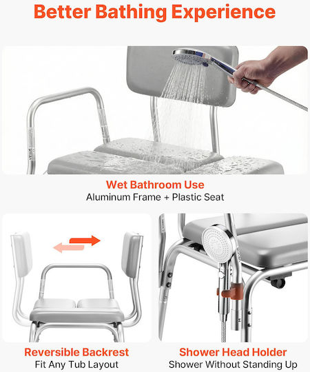 Vevor Toilet Chair with Backrest GDSYGZYTLSLB1UMXX001V0