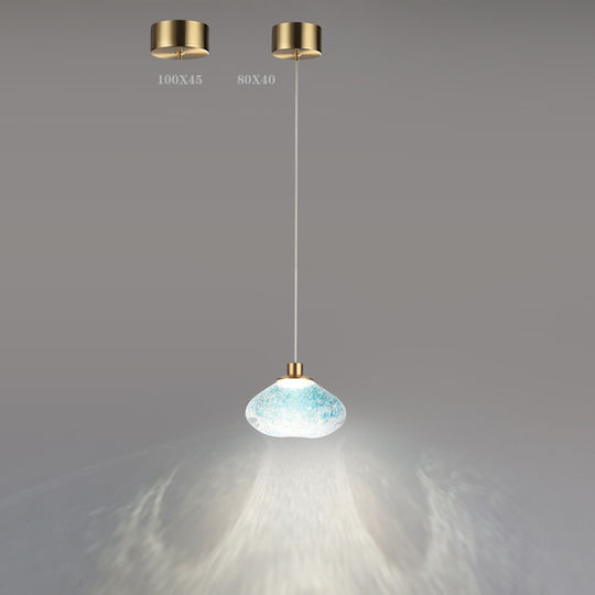 Eurolamp Висящо Осветително Тяло Златисто LED с Топла Бяла Светлина 15x150x150см.