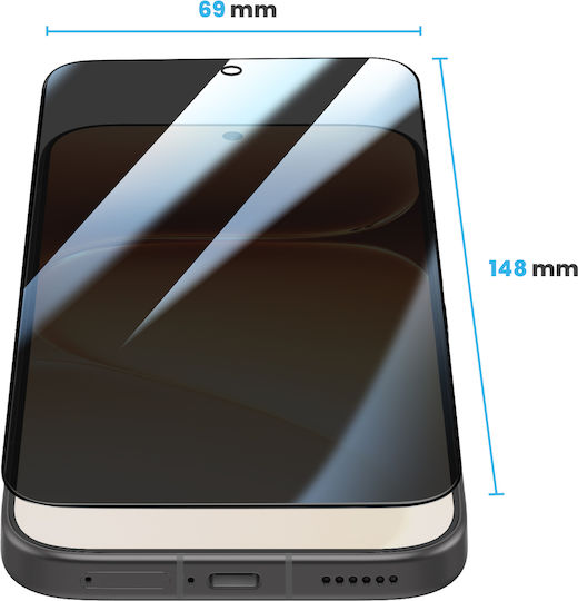 Avizar Anti-spy Screen Protector Honor 600 600 Pro In Tempered Glass Transparent Black