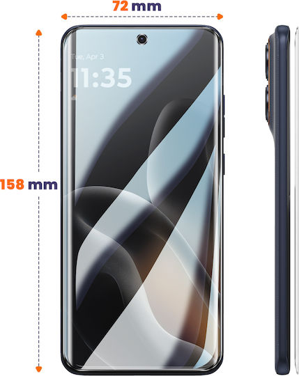 Imak Curved Hydrogel Screen Protector Film Motorola Edge 70 Fusion Transparent