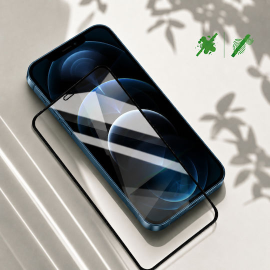 3mk Pack 2 Gehärtetes Glas iPhone 12 Pro Max Applicator Rahmen Schwarz Transparent