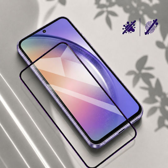 3mk Pack 2 Tempered Glass Galaxy A54 5g Applicator Frame Black Transparent