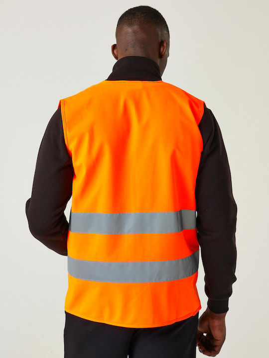 Essential Men's Work Vest with Reflective Tapes Orange