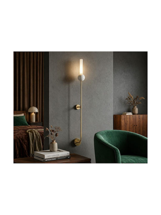 Luma Wandleuchte mit G9 Lampenbirnensockel Gold