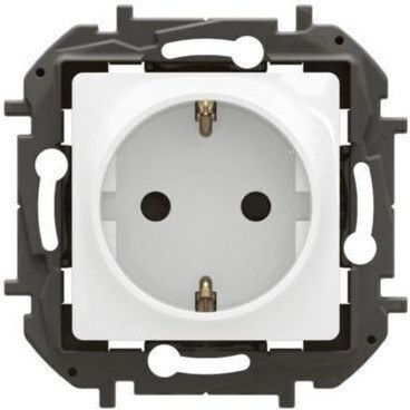 Legrand Niloe Единичен Електрически контакт Бял