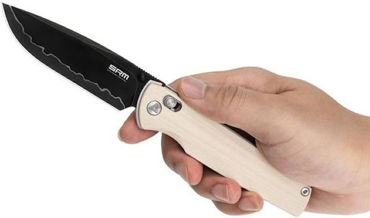 SRM Taschenmesser mit Verriegelungsmechanismus Schwarze