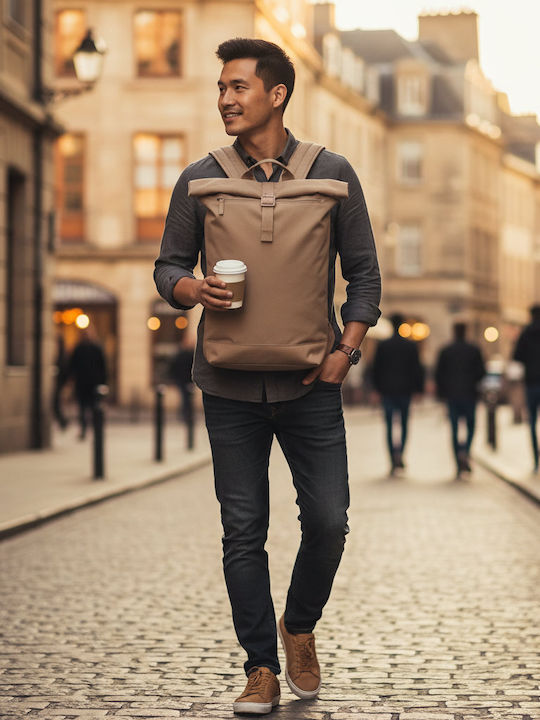 BagBase Roll-top Waterproof Beige