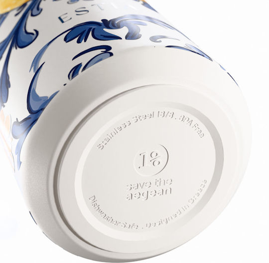 Estia Lens Save The Aegean Μπουκάλι Θερμός Ανοξείδωτο BPA Free 360ml Amalfi Coast