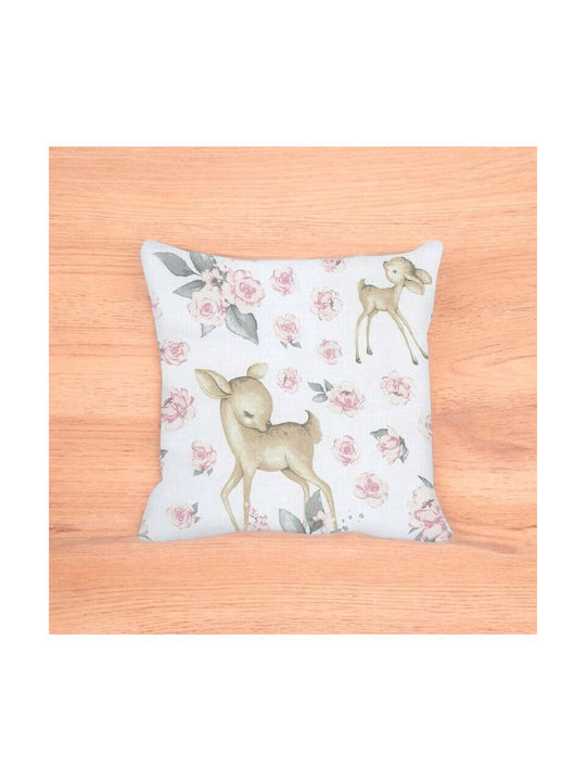 MimiNu Husă pentru pernă pentru bebeluși Sweet Deer Pink 40x40cm