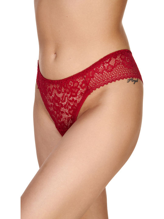 Women's Brazil with Lace Burgundy
