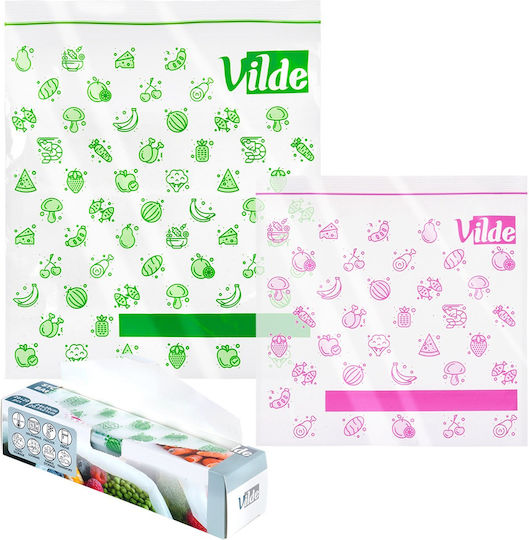 Resealable Food Bags 20.5x21 Cm 24x29 Cm 40 Pcs