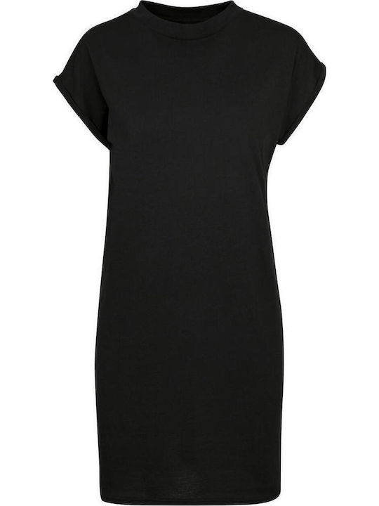 T-Shirt Dress Turtleneck Black