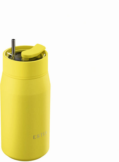 Estia Lens Save The Aegean Pahar Termos Oțel Inoxidabil Fără BPA 360ml Sunbeam cu Pai