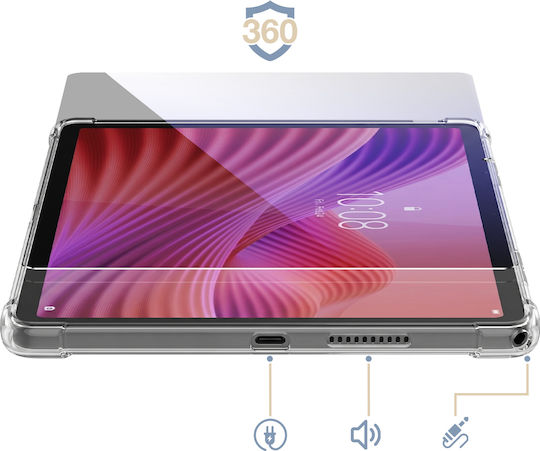 Avizar Case Tempered Glass Lenovo Tab 10.1 2025 Shockproof 360 Transparent