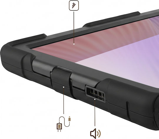 Avizar Full Body Case Lenovo Tab 10.1 2025 Video Stand Shoulder Strap Black