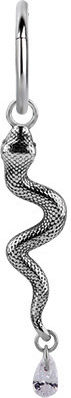 Charm Silver Snake Right D-064