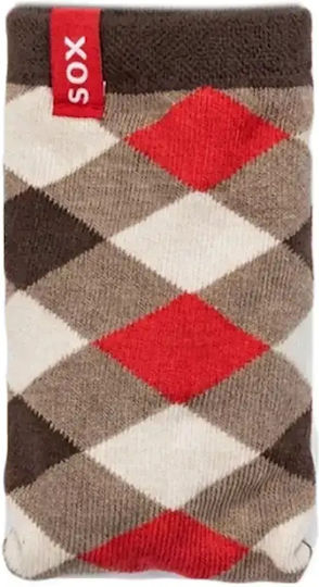 Sox Mobile Case Jet 8807447 10-76 Universal Textile 115 X 65 Mm Red Brown Phone Case