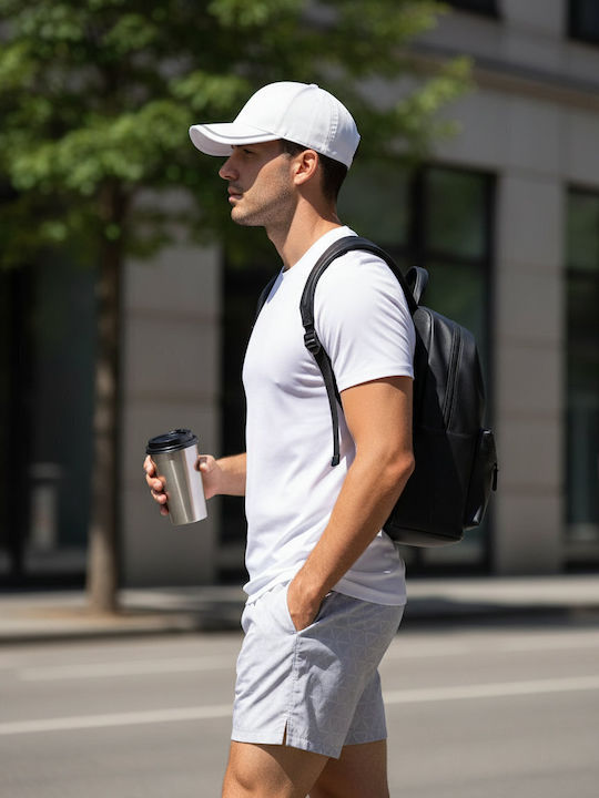 Jockey Cap B166r Beechfield White Black