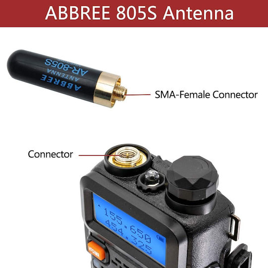 Baofeng Антена за Радиостанция UHF/VHF Съвместима с Baofeng, Quansheng, Kenwood, Puxing, Hyt, Tyt, Linton, Weirwei, Wouxun