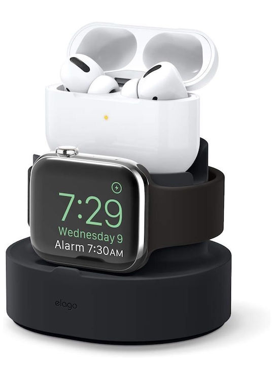 Elago Station Зарядно за Apple Watch, iPhone, AirPods Pro, Apple Pencil Черен