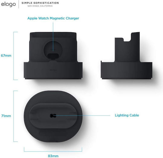 Elago Station Tragbare Ladegeräte Für Apple Watch Iphone Airpods Pro Apple Pencil Schwarz