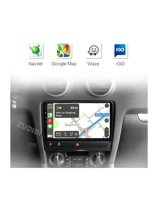 Audi A3 2006 Android Multimedia Carplay Androidauto Gps Wi-fi Bluetooth Sη33