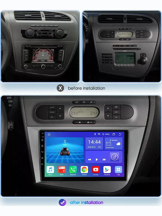 Seat Leon 2009 Android Multimedia Carplay Androidauto Gps Wi-fi Bluetooth Sh57