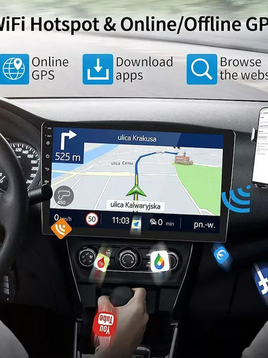 Suzuki Swift 2010 Android Мултимедия Carplay Androidauto GPS Вграден Wi-Fi Bluetooth SH45