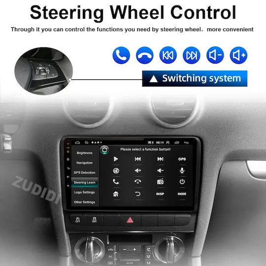 Audi A3 2012 Android Multimedia Carplay Androidauto Gps Wi-Fi Bluetooth Sη39