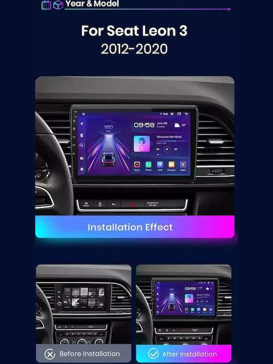 Seat Leon 2017 Android Мултимедия Carplay Androidauto GPS Вграден Wi-Fi Bluetooth SH75