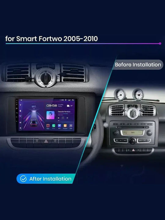 Smart 451 2009 Android Multimedia Carplay Androidauto Gps Wi-fi Bluetooth Sh3