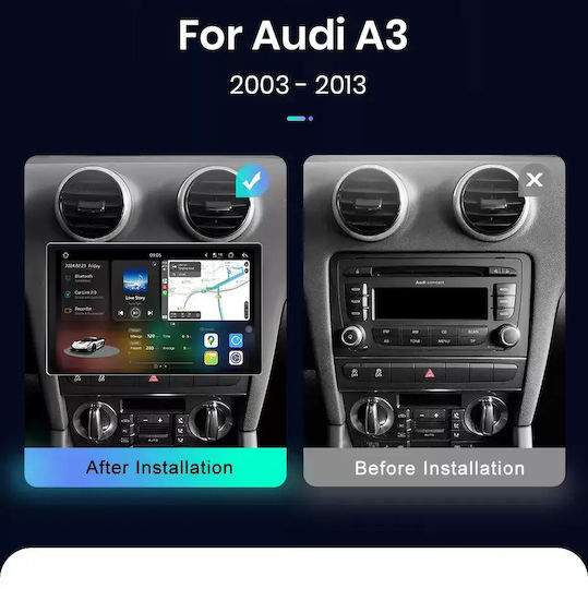 Audi A3 2010 Android Multimedia Carplay Androidauto Gps Wi-fi Bluetooth Sη37