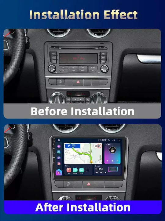 Audi A3 2004 Android Multimedia Carplay Androidauto Gps Wi-fi Bluetooth Sη31