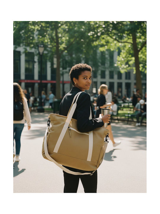 BagBase Schultertasche für Fitnessstudio Beige