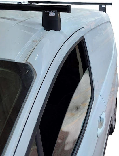 Nordrive Car Roof Bars Aluminum Black Nordrive Legs Ford Transit Connect 2014-2023 2 Pieces Mb.ftransit.24
