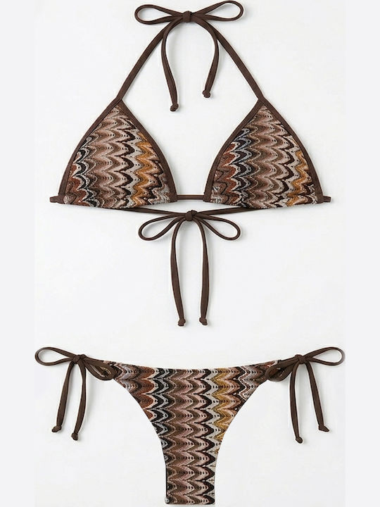 Set Bikini Dreieck Braun C-6366-BRAUN