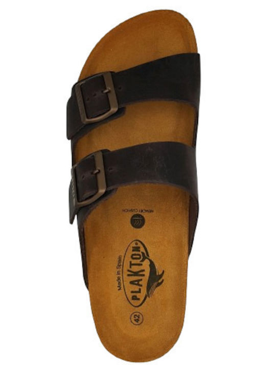 Leather Men's Sandals in Brown Colour