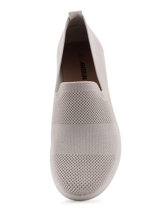 Анатомични Дамски Slip-On Текстилни Бежови