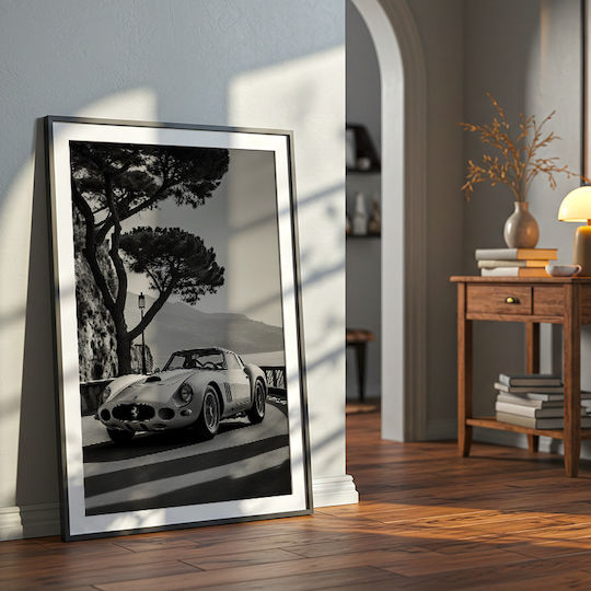 Poster Ferrari 250 Gto Cr059 40cm X 50cm Premium Μαύρο Ξύλινο Κάδρο-63085pd156201f55323
