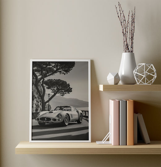 Poster Ferrari 250 Gto Cr059 40cm X 50cm Black Wooden Frame