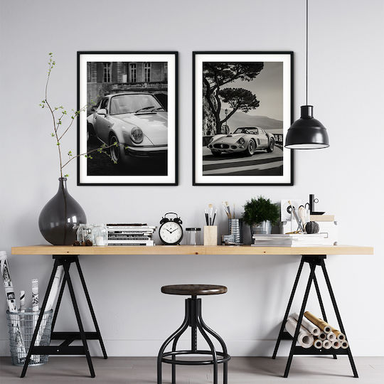 Poster Ferrari 250 Gto Cr059 40cm X 50cm Cadru Maro Din Lemn 63085pd156201f63322